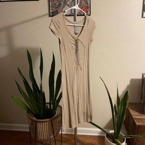 Lace up bodycon dress